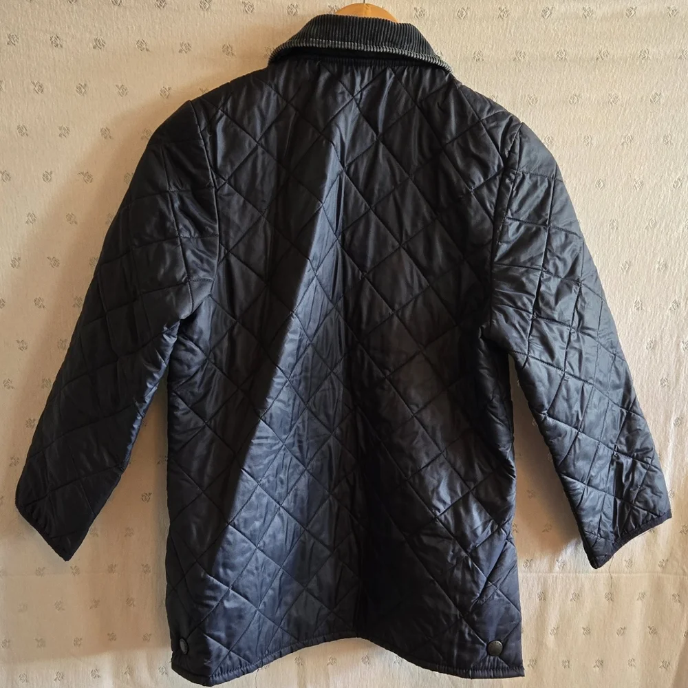 Barbour Liddesdale Navy Kid's Quilted Jacket Size L